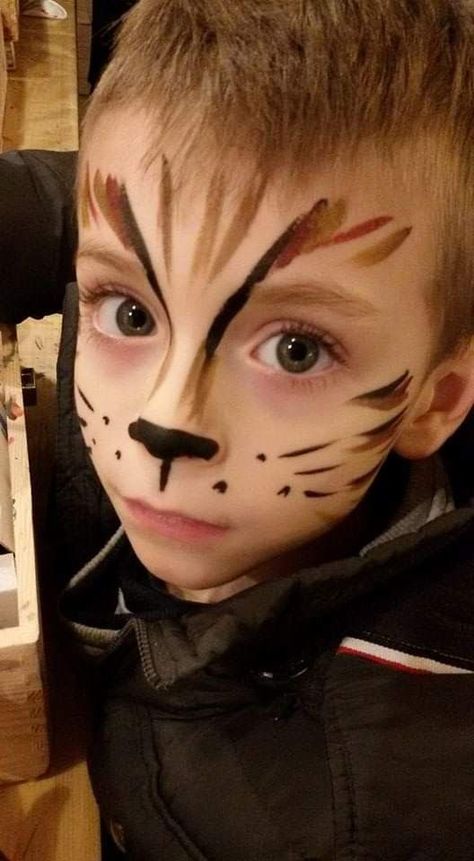 Meerkat Face Paint, Simple Lion Face Paint, Kangaroo Face Paint, Lion Face Painting For Kids, Easy Animal Face Paint Ideas For Kids, Animal Face Paintings Easy, Simple Animal Face Paint, White Tiger Face Paint, Squirrel Face Paint