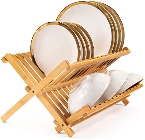 Wooden Dish Rack, Bamboo Flatware, Bamboo Dishes, Bamboo Cups, Bamboo Panels, Wooden Dishes, Counter Clean, Dish Drying Rack, Dish Rack