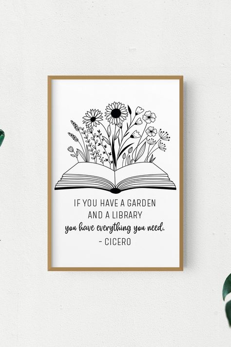 And Into The Library She Goes, Book Quote Wall Art, Bookish Svg, Bookish Quotes, Svg Flowers, Book Svg, Reading Bulletin Boards, Library Quotes, Book Vibes