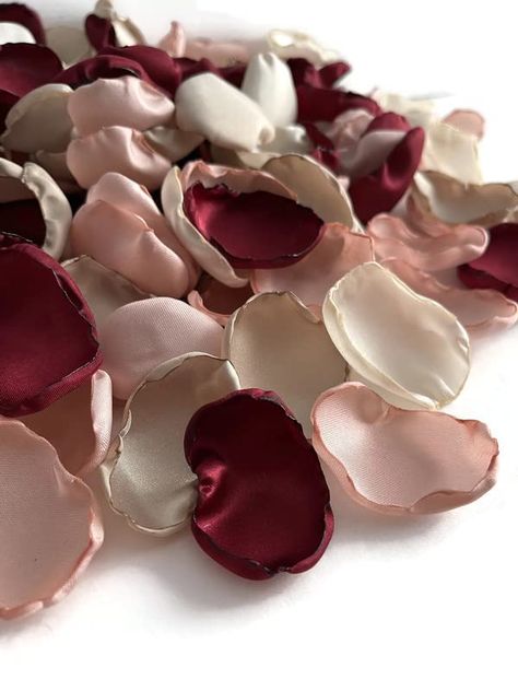 Wine Blush Ivory Champagne 100 flower petals #amazonfinds #weddingstyle #trendingnow Flower Petals Wedding, Flower Girl Petals, Rose Gold Lights, Silk Rose Petals, Wedding Flower Girl Basket, Spring Wedding Decorations, Wedding Petals, Silk Flowers Wedding, Silk Rose