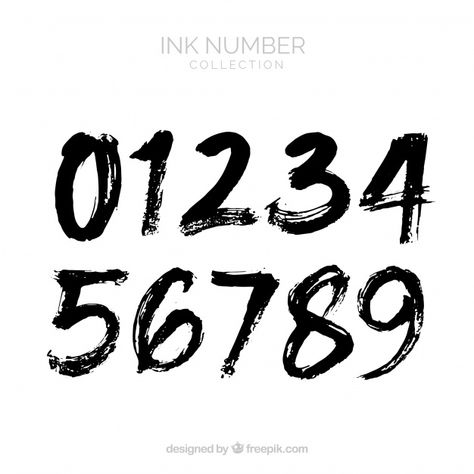 Tattoo Number Fonts Style, Letter And Number Fonts, X Tattoo Letter, 2 Tattoo Number, Tattoo Numbers Ideas, Fonts For Numbers, Number Tattoo Design, Best Number Fonts, Number Font Styles