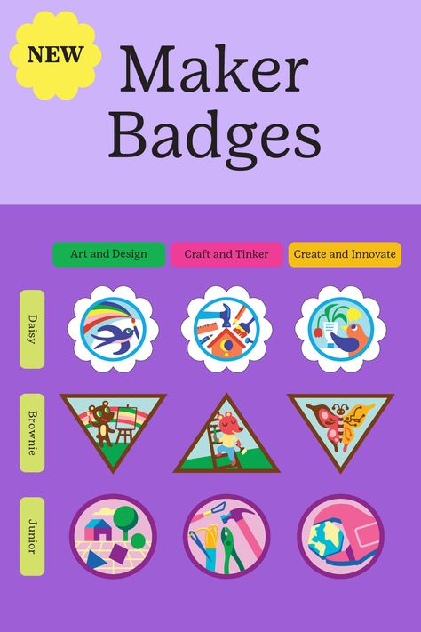 Buy Girl Scout Cookies, Badge Ideas, Family Involvement, Girl Scout Badges, Girl Scout Daisy, Girl Scout Activities, Badge Maker, Female Leaders, Daisy Scouts