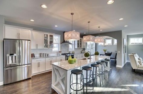 One Wall Kitchen With Island, Kitchen Layout With Island, One Wall Kitchen Layout, Apartment Kitchen Island, Best Kitchen Layout, One Wall Kitchen, Kitchen Layouts With Island, Breakfast Bar Kitchen, Wall Kitchen