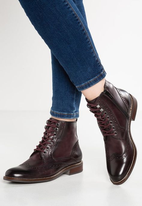 Lace-up boots - bordeaux