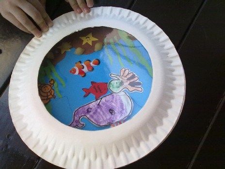 jonah and the fish diorama  | is for ocean-paste plates together Fish Diorama, Ocean Preschool, Jellyfish Kids, Ocean Diorama, Paper Plate Animals, Teaching Crafts, Colorful Jellyfish, Paper Plate Crafts For Kids, Girl Scout Daisy