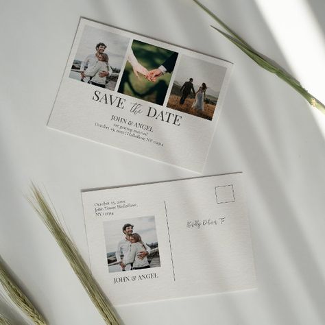 Save the Date Postcard, Minimalist Save the date Postcard Postcard Save The Date Ideas, Save The Date With Photo, Postcard Save The Date, Minimalist Save The Date, Postcard Wedding Invitation, Save The Date Postcard, Save The Date Photos, Save The Date Postcards, Photo Postcards