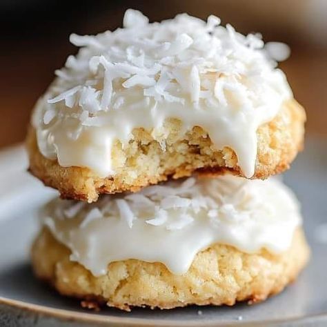 Rachael Ray🍲 | 🍋🥥 Coconut Lemon Curd Cookies 🥥🍋 | Facebook Lemon Coconut Cheesecake Cookies, Lemon Coconut Cheesecake, Lemon Curd Cookies, Curd Cookies, Coconut Cookie, Coconut Cheesecake, Lemon Coconut, Cheesecake Cookies, Rachael Ray