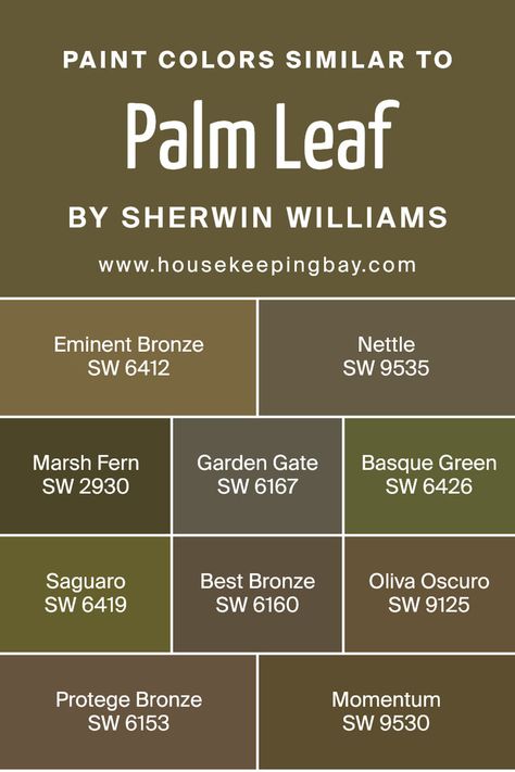 Colors Similar to Palm Leaf SW 7735 by Sherwin Williams Ferns Garden, Green Paint Colors, Leaf Coloring, Green Paint, Garden Gates, Coordinating Colors, Palm Leaf, Sherwin Williams, Palm Leaves