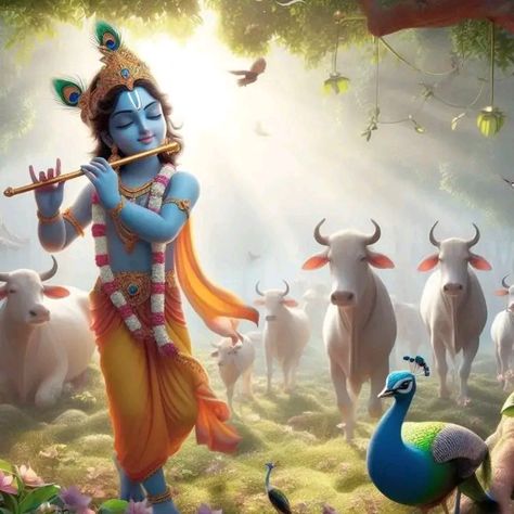 Janmashtami Wallpapers, Diwali Painting, Bull Painting, Krishna Avatar, Shree Krishna Wallpapers, Little Krishna, Radha Krishna Wallpaper, Sri Krishna, Lord Vishnu Wallpapers