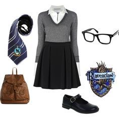 Ravenclaw Outfit Ideas, Harry Potter Ravenclaw Outfits, Ravenclaw Costume, Harry Potter Outfit, Ravenclaw Outfit, Harry Potter Dress, Disney Jessie, Hogwarts Uniform, Hogwarts Outfits