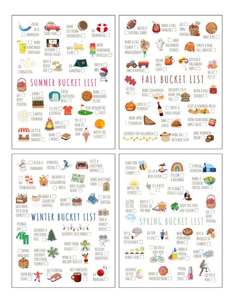 This INSTANT DOWNLOAD gives you access to ALL 4 of our seasonal bucket lists!  All you need to do is simply download and print as many copies as you would like! *INCLUDED* All 4 Lists (8.5x11 PDF)  - Fall Bucket List  - Winter Bucket List  - Spring Bucket List  - Summer Bucket List After Purchase: -Once you have purchased this item you will instantly have access to the Etsy download page and you will also receive a download link in your email. -Click "download" and save the file to your computer Monthly Bucket List Ideas, Winter Bucket List Deutsch, Fall Bucket List 2024, Winter Bucket Lists, Favourite Things List, Monthly Bucket List, Season Bucket List, November Bucket List, Winter Bucket List Ideas