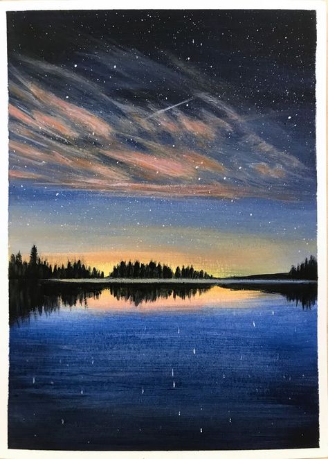 night painting acrylic, night lake, sunset lake painting, acrylic painting, angeli sense, painting, easy, satisfying, lake painting tutorial, relaxing, lake painting, abstract, sunset lake acrylic painting, abstract painting, demonstration, star painting, night painting, abstract painting tutorial, abstract painting easy, drawing, acrylics, color painting, how to painting, how to drawing, acrylic, for beginners, asmr, asmr painting, 그림,絵描き, 趣味美術, acrylic paper painting, 壓克力畫, Wow art Lake Acrylic Painting, Beginners Landscaping, Night Lake, Relaxing Nature, Painting Night, Landscape Painting Tutorial, Lake Painting, Lake Art, Painting For Beginners