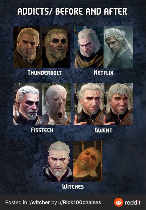 Geralt Of Rivia Witcher 3, The Witcher Story, Witcher 3 Art, Avengers Theme, The Witcher Game, Funny Gaming Memes, Elder Scrolls Art, Funny Dialogues, Witcher Art