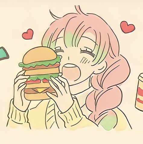 by @rem_slime_ on twitter Mitsuri Eating, Chibi Eating, Eating Drawing, Mitsuri Fanart, Kanroji Mitsuri, I Love My Wife, Wake Me Up, Im In Love, Cutie Patootie