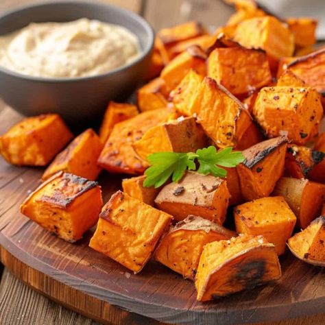 Air fryer frozen sweet potato Cubes: A Delicious Family Favorite Microwaved Potatoes, Frozen Sweet Potatoes, Maple Glazed Sweet Potatoes, Sweet Potato Cubes, Potato Cubes, Frozen Sweet Potato Fries, Glazed Sweet Potatoes, Freeze Sweet Potatoes, Cubed Sweet Potatoes