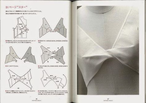 Pattern Magic-1 - modelist kitapları Pattern Magic, Japanese Sewing Patterns, Origami Patterns, Sewing School, Japanese Sewing, Diy Clothes Design, Sewing Design, Diy Sewing Clothes, Pattern Drafting