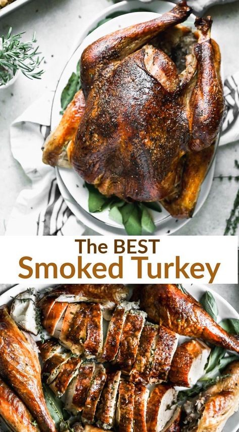 Smoked Whole Turkey, Small Turkey, Whole Turkey Recipes, Smoked Turkey Recipes, Traeger Recipes, Pellet Grill Recipes, Whole Turkey, Turkey Recipe, Spice Rub