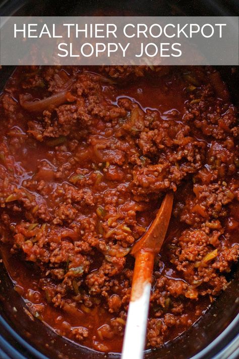 HEALTHY SLOPPY JOES made in the crockpot!! With low fat beef, zucchini, squash and carrot. My kids had no clue they were eating that many veggies!! Crockpot Sloppy Joes, Beef Zucchini, Crock Pot Sloppy Joes, Healthy Sloppy Joes, Meals Crockpot, Beef Crockpot, Sloppy Joes Recipe, Zucchini Squash, Sloppy Joe