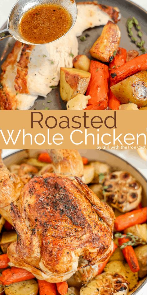 Roasted Whole Chicken Oven With Veggies, Whole Chicken In The Oven Recipes, Roasted Chicken Whole With Vegetables, Whole Chicken Roasted In Oven, Roast Chicken With Vegetables, Recipes For Whole Chicken, Chicken Whole Recipes, Chicken Roast Oven, Roasted Whole Chicken Oven