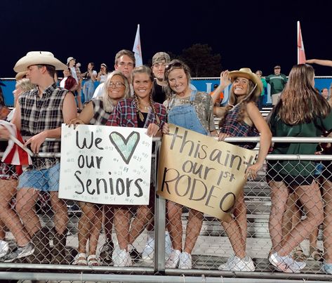 Western Outfits Football Theme, Western Student Section Theme, Country Theme Football Game Signs, Western Student Section, Western Football Posters, Football Student Section Signs, Spirit Posters Highschool, Student Section Posters, Student Section Signs