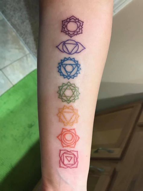 Chakra Tattoos, Tattoos Meaning Strength, Protection Tattoo, Chakra Tattoo, Yoga Tattoos, Side Photo, Chakra Art, Writing Tattoos, Religious Tattoos