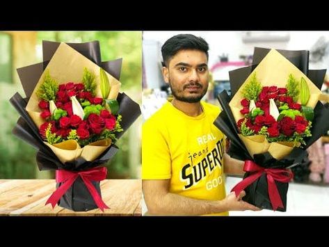 How to Wrap a Bouquet in Paper for a Professional Look How To Make A Flower Bouquet, Wrap A Bouquet In Paper, Stargazer Bouquet, Wrap A Bouquet, Wrap Bouquet, Wet Foam, Dream Flower, Flower Boquet, Diy Bouquet Wrap