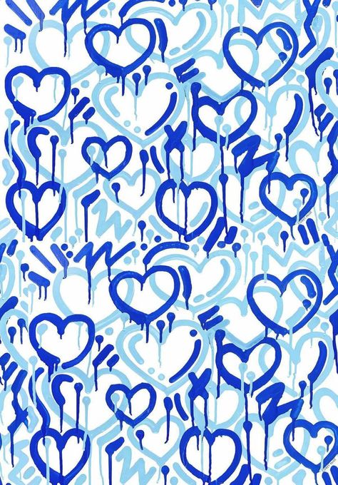 Spray Paint Hearts, Black And Blue Heart Wallpaper, Blue Graffiti Wallpaper, Spray Paint Hearts Wallpaper, Mac Widgets, Red And Blue Hearts Wallpaper, Blue Faded Heart Wallpaper, Blue Graffiti Aesthetic, Purple Spray Paint