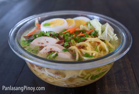 Chicken Mami Recipe Mami Noodles Recipe, Chicken Mami Soup, Chicken Mami Filipino Recipe, Beef Mami Filipino, Chicken Mami Recipe, Mami Recipe, Beef Mami, Chicken Mami, Filipino Soup