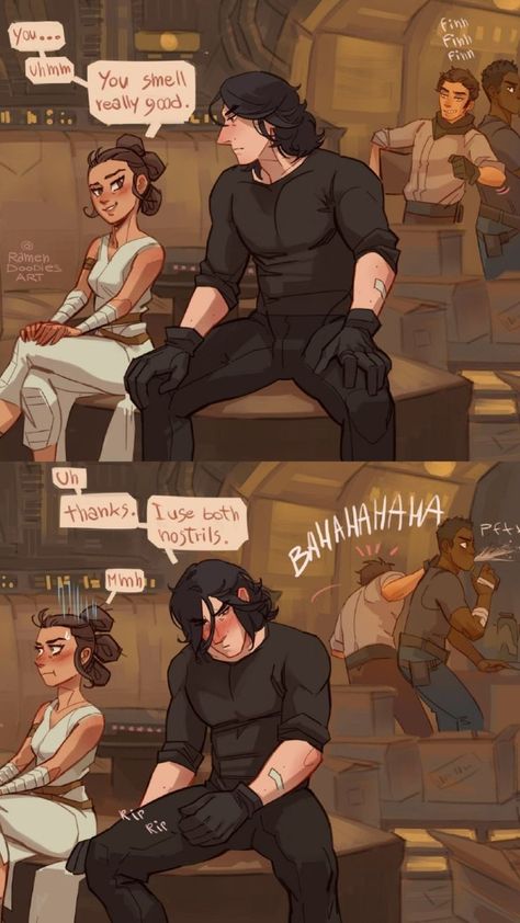 Ashoka Star Wars, Reylo Fanart, Kylo Ren And Rey, Star Wars Love, Star Wars Jokes, Star Wars Drawings, Rey Star Wars, Star Wars Comics, Star Wars Ships