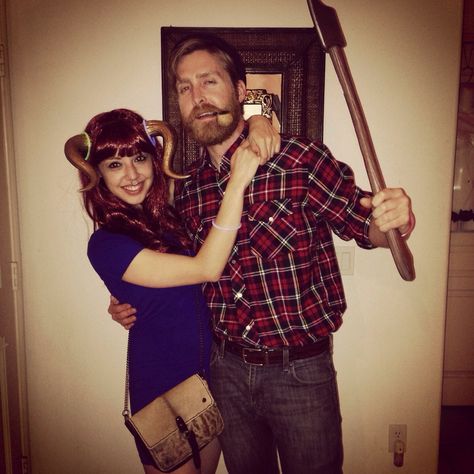 Paul Bunyan Costume, Costumes For Guys With Beards, Halloween Costumes For Guys, Beard Halloween Costumes, Red And Black Suit, Guys With Beards, Lumberjack Costume, Aesthetic Kirby, Halloween Beard