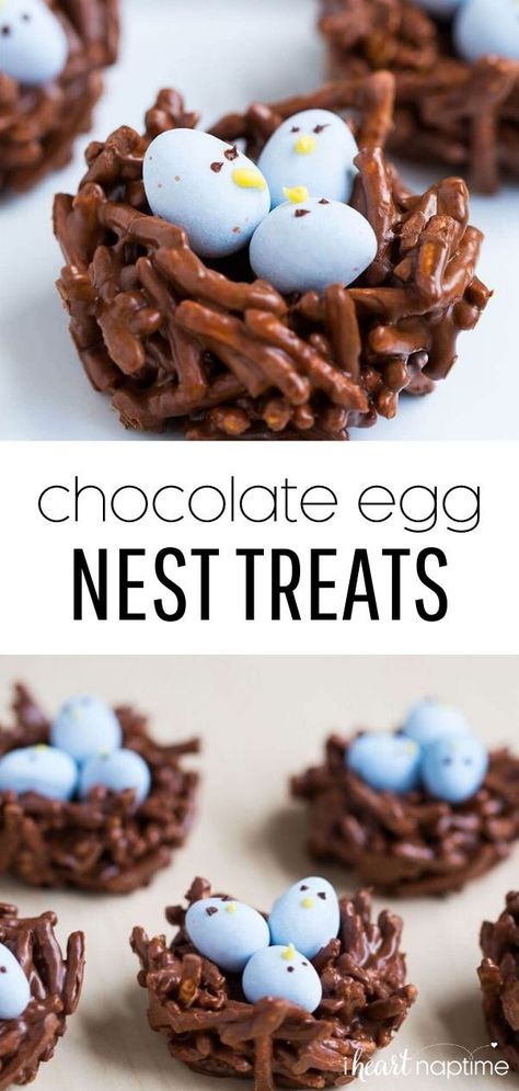 Chocolate Egg Nest Treats – Made with chocolate, butterscotch and mini Cadbury eggs. An adorable treat for Easter and Spring! These are no-bake and this recipe only take minutes to make! #easter #easterrecipes #easterdesserts #chocolate #chocolaterecipes #desserts #dessertrecipe #recipes #iheartnaptime Chocolate Nests, Easter Egg Nest, Easter Pregnancy Announcement, Cadbury Eggs, Easter Crafts For Adults, Egg Nest, Holiday Dishes, Chocolate Egg, Easter Baking