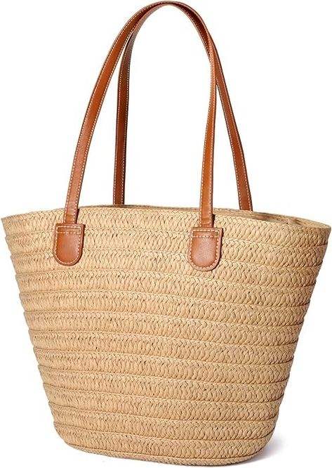 Hommtina Straw Bag Womens Straw Beach Bag Crossbody Shoulder Bags Vacation Purse Straw Purse for Summer (khaki): Handbags: Amazon.com Vacation Purse, Straw Purse, Straw Beach Bag, Beach Bags, Beach Bag, Crossbody Shoulder Bag, Straw Bag, Shoulder Bags, Straw