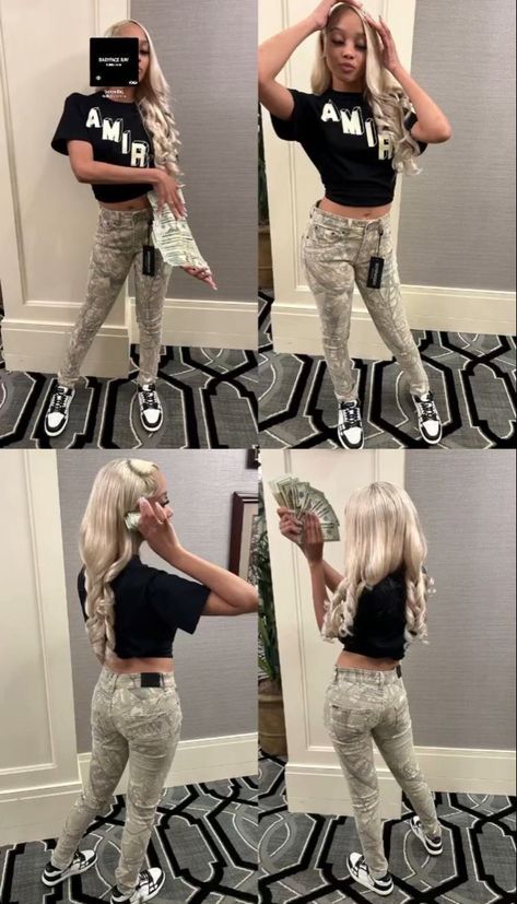 Amiri Birthday Outfits Black Women, Outfit With Amiri Shoes, Black Amiri Shoes Outfit, Amiri Birthday Outfit, Amiri Outfit Ideas, Flyshitonly Quote, Ptso Ideas Outfits Birthday, Amiri Outfits Black Women, Amiri Shoes Outfit Black Women