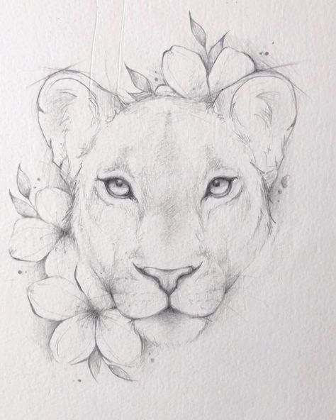 48.9 mil Me gusta, 260 comentarios - Cristina Luengo (@cluengoart) en Instagram: "Lioness 🌸 swipe to see the result!⁣ ⁣ Music: “For love” by Jef⁣ ⁣ ⁣ ⁣ #lioness⁣ #tutorial #drawing…" Lioness Outline Tattoo, Lioness Face Drawing, Lioness Sketch Drawings, One Line Lioness Tattoo, Simple Lioness Drawing, Lioness Drawing, Lioness Painting, Lioness And Cub Tattoo, Lion Drawing Simple