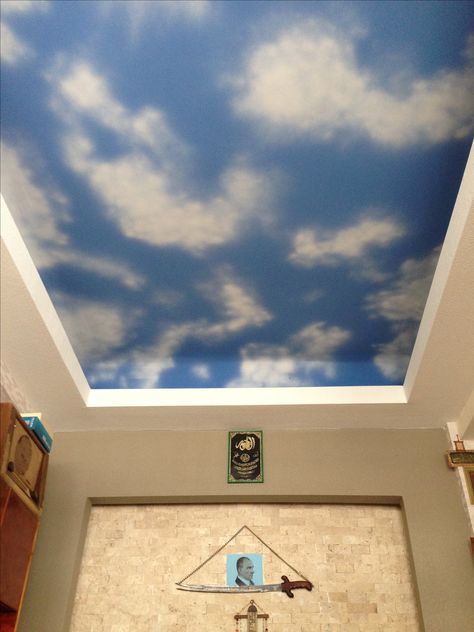 Garden Ceiling, Sky Blue Colour, Sky Ceiling, Atticus, House Paint, Blue Colour, House Painting, House Decor, Sky Blue