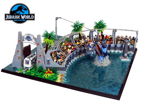 https://flic.kr/p/AhNaCz | Jurassic World | The 4th part of my collaboration with Markus1984 that we built for display at Bricking Bavaria Munich 2015. Our collab won the best moc of the exhibition award and we are really proud of it.  More pictures coming soon... Lego Diorama, Lego Jurassic Park, Lego Machines, Lego Jurassic, Lego Jurassic World, Lego Display, Amazing Lego Creations, Lego Craft, Lego Room