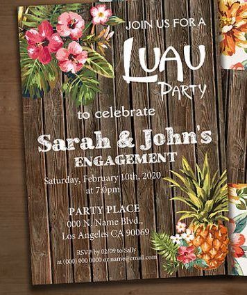 Engagement Party 101: Hawaiian Luau Party - Pretty Designs Engagement Party Luau, Luau Engagement Party, Engagement Party Table, Tyler Florence, Cool Music, Hawaiian Luau Party, Luau Birthday Party, Luau Wedding, Luau Theme