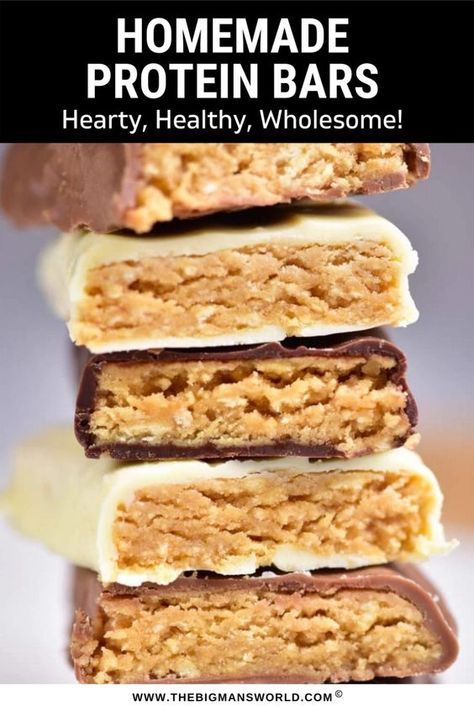 These homemade protein bars are made with wholesome ingredients and naturally sweetened- they need just 4 ingredients! Packed with over 21 grams of protein and no baking required. Snacks With 20 Grams Of Protein, Low Carb Protein Bars Homemade, 20 Gram Protein Bars Homemade, High Protein Low Calorie Bars, Low Calorie Protein Bars, Sugar Free Protein Bars, Diy Protein Bars, Protein Bars Recipe, Ella Vegan