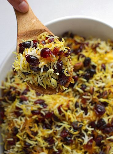 Cranberry Rice, Thanksgiving Cranberry, Persian Rice, Rice Pilaf Recipe, Pilaf Recipe, Pilaf Recipes, Persian Cuisine, Iranian Food, Rice Pilaf