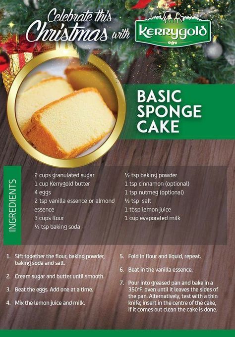 Basic sponge cake Basic Sponge Cake, Cake Sponge, Trinidad Recipes, Sponge Cake Recipe, Resipi Kek, Trini Food, Sponge Cake Recipes, Baked Dessert Recipes, Caribbean Recipes