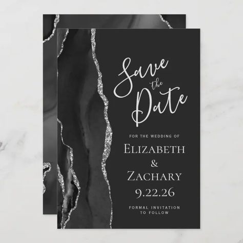 Black And White Invitations Birthday, White And Silver Invitation Template, Silver Birthday Invitations, Black And Silver Invitations, Black And Silver Invitation Template, Birthday 21, Modern Invitations, 16th Birthday Decorations, Silver Invitation