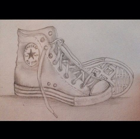 Converse Sketch, Sketches Simple, Pencil Art Drawings, Art Drawings Sketches Simple, Pencil Art, Art Drawings Sketches, Drawing Sketches, Converse, Art Drawings