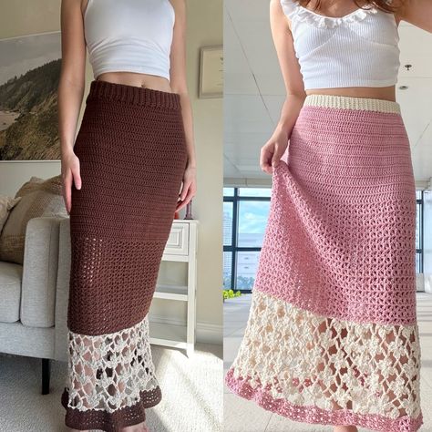 Knitted skirt outfit