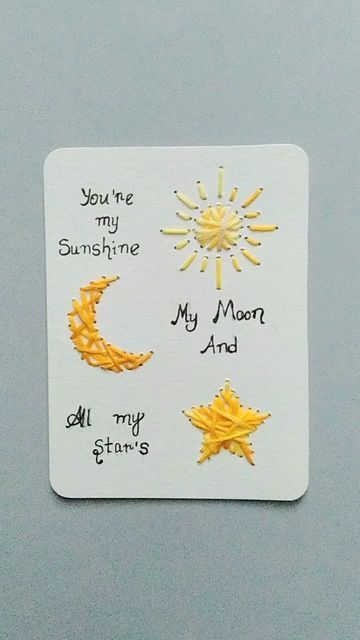 Moon Gift Ideas Diy, You're My Sunshine, Valentine Gift Idea, Valentine Gift Ideas, Easy Draw, String Crafts, Diy Valentine, Moon Gifts, Doodle Art Designs