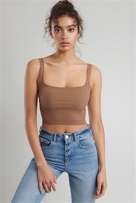 Halter Tops Outfit, Square Neck Sweater, Wardrobe Planner, Essential Wardrobe, Tank Top Outfits, Crop Top Outfits, Causual Outfits, White Backdrop, Cute Comfy Outfits