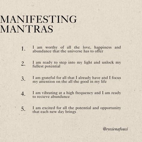 #manifestation #manifest #mantra #motivation #inspiration #quotes #quoteoftheday #quotestoliveby #quotesaboutlife #quotesdaily #aesthetic #save #tumblr #mindfulness #mindset #positive #peace #happy Roxie Nafousi, 2023 Mood, Journal Inspiration Writing, Morning Mantra, Daily Mantra, Vision Board Affirmations, Daily Positive Affirmations, Journal Writing Prompts, Morning Affirmations