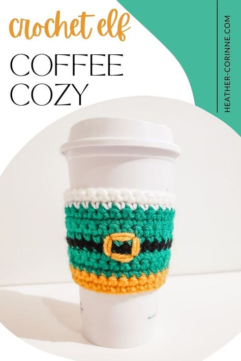 My Crochet Elf Cozy is a free pattern here on my blog! This beginner friendly holiday pattern is quick, easy and spreads Christmas cheer! Christmas Cup Cozy, Elf Crochet, Coffee Cozy Pattern, Crochet Elf, Mug Cover, Crochet Mug, Crochet Mug Cozy, Crochet Coffee Cozy, Crochet Cup Cozy