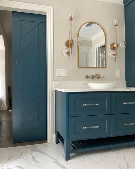 Sherwin Williams SW 6230 bathroom vanity color Sherwin Williams Rainstorm, Bathroom Vanity Color, Sherwin Williams Colors, House 2, Sherwin Williams, Paint Color, Real Pictures, Home Interior, Interior Exterior