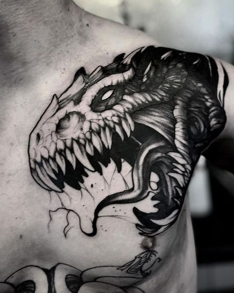 T Rex Tattoo, Blackwork Designs, Dinosaur Tattoos, Indominus Rex, Anime Tattoo, Animals Art, Anime Tattoos, Tattoo Ink, Blackwork Tattoo