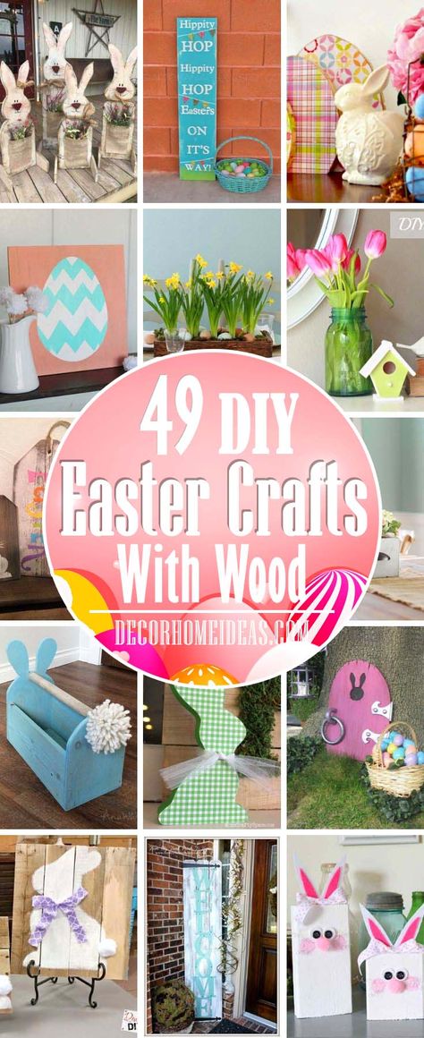 Easter Wood Projects, Easter Wood Signs, Diy Osterschmuck, Spring Wood Crafts, Diy Frühling, Rustic Easter Decor, Rustic Easter, Easter Wood Crafts, Easter Bunny Crafts